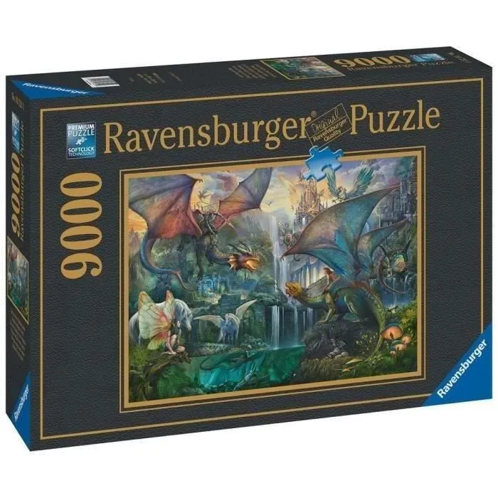 Puzzle 9000 pièces La forêt magique des dragons, Fantastique, Adulte, 16721, Ravensburger-2