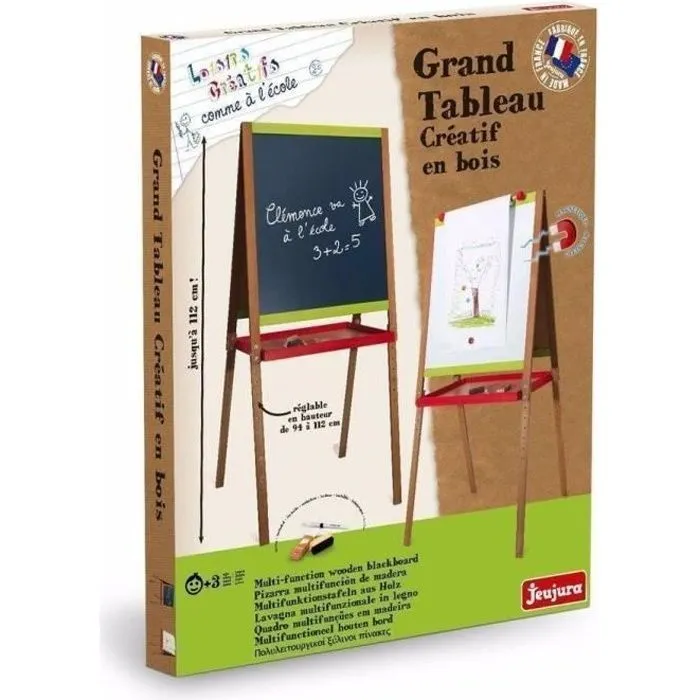 Tableau créatif en bois avec fonction dessin - JEUJURA - Grand - Mixte - 3 ans - 56x53x112cm-0