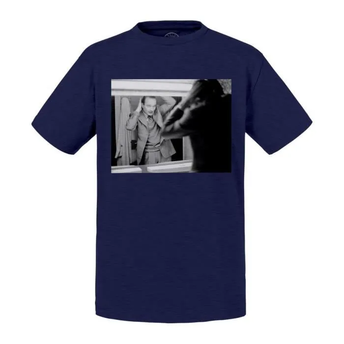 T-shirt Enfant Bleu Jacques Chirac Swag Classe Coiffure President France-0
