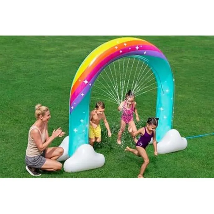 Bestway Arroseur Gonflable Jumbo Rainbow Dreams - 221 cm x 71 cm x 193 cm - Multicolore-1