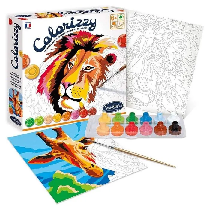 Peinture Colorizzy - Sentosphère - Savane - Orange - Enfant - 6 ans-2