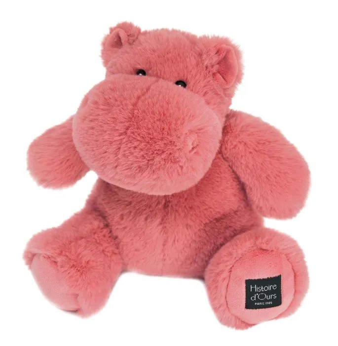 Peluche - HISTOIRE D'OURS - Hippo 25 cm - Rose, bleu et bleu foncé - Mixte - Naissance-1