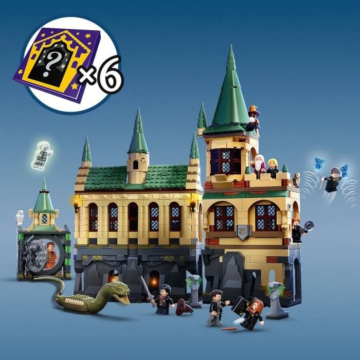 LEGO® 76389 Harry Potter™ La Chambre des Secrets de Poudlard Jouet Château avec Grande Salle + Figurine Edition 20ème Anniversaire-2