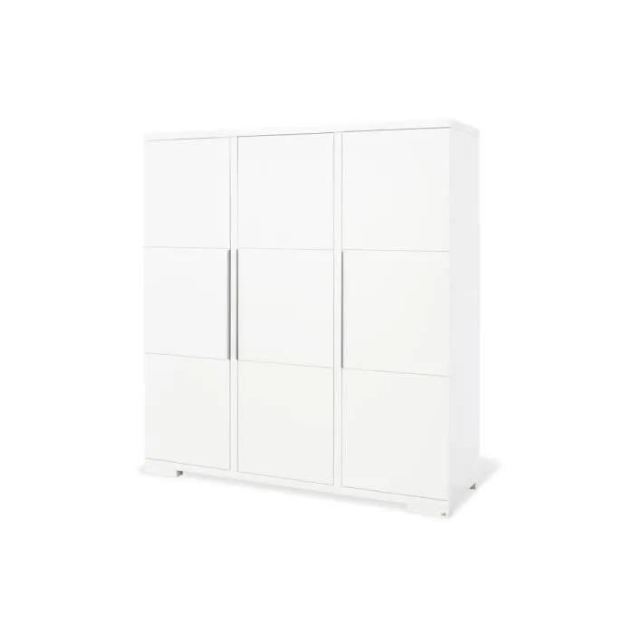 Armoire enfant - PINOLINO - Polar - 3 portes - Blanc laqué-0