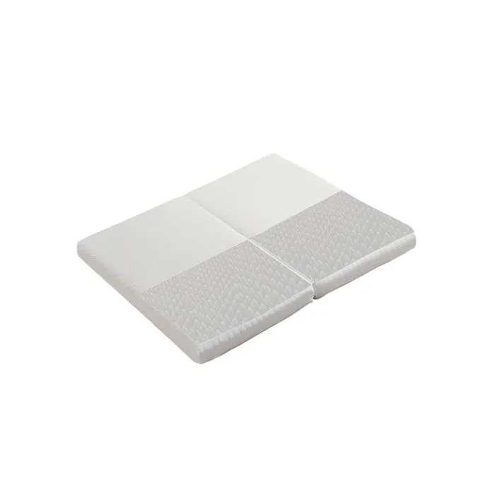 Matelas pliable, tissu alvéolé, certifié Oeko-Tex, ergonomique, respirant et durable, blanc, 140x200cm & 140x100cm-0