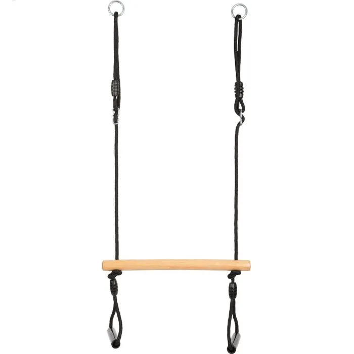 Balançoire trapèze - Small foot company - LEGLER - Anneaux de gymnastique - Bois - 100 kg max-0