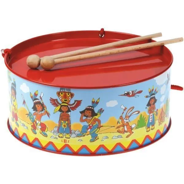 Jouet musical - LENA - SIMM 52607 BOLZ - Tambour Indien - Diamètre 20 cm - Enfant - Mixte-0
