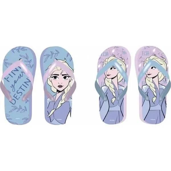Tongs enfant Reine des Neiges - CDUBLANC - Taille 24/26 - Bleu - Synthétique-0