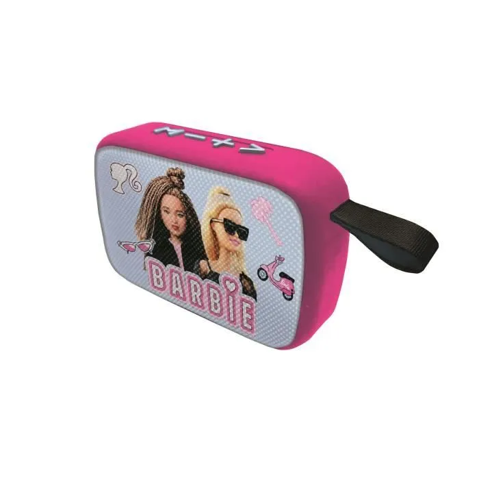 Enceinte Bluetooth - Barbie - Compacte - Finition en tissu - Autonomie 4h - USB-C-0