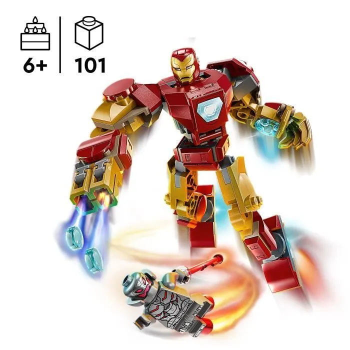 LEGO Marvel 76307 Le robot d’Iron Man contre Ultron - Jouet avec super héros dès 6 ans-1