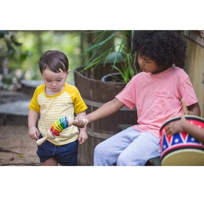 Jeu en bois - PLAN TOYS - Claquette - Mixte - 18 mois - Rouge-2