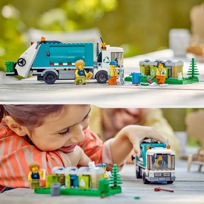 LEGO® City 60386 Le Camion de Recyclage, Jouet Camion-Poubelle, Jeu Éducatif Enfants 5 Ans-5