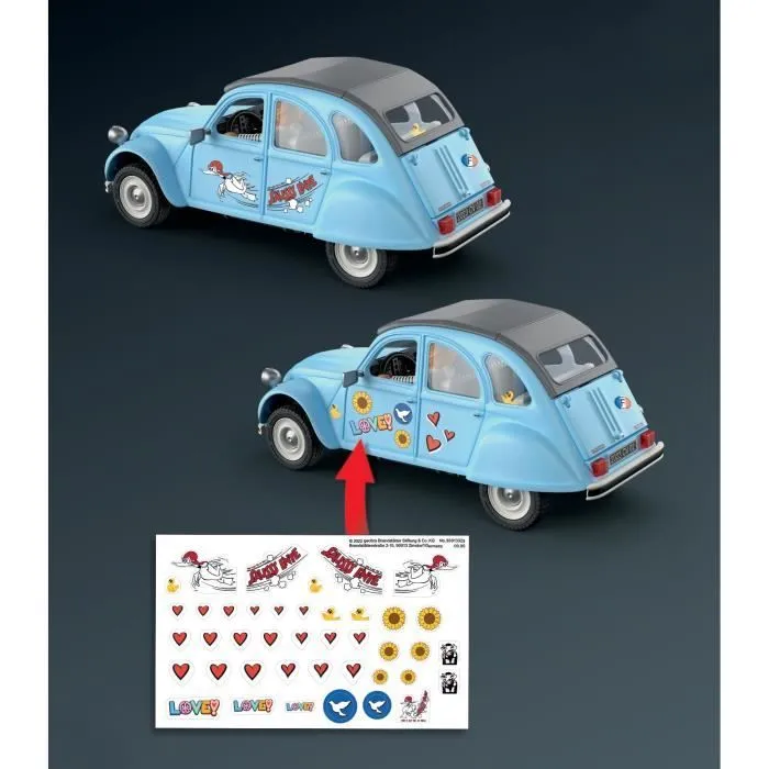 PLAYMOBIL 70640 Citroën 2 CV, Classic Cars, Voiture de collection, Adulte,3 personnages-7