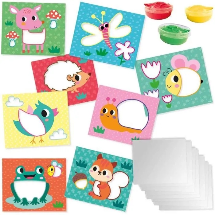 Cartes de peinture au doigt Eco - SES CREATIVE - Exprime-toi avec la peinture au doigt et des feuilles de papier.-5