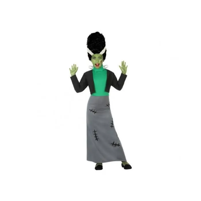 Déguisement Fille Frankestein - AC-DÉCO - 10 à 12 ans - Vert - Polyester-0