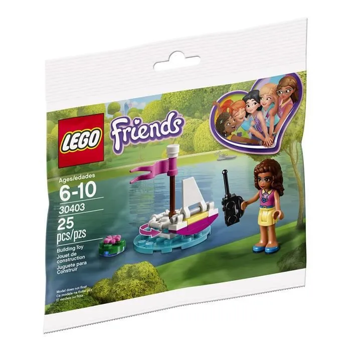 LEGO Friends - Le Bateau Télécommandé D'Olivia - Polybag 30403 (Sachet) - Rose - Fille - 6 ans - Jouet-0