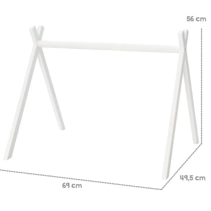 Portique d'Éveil en Bois pour Bébé Montesori Babygym - Blanc - ROBA - Universel - Mixte-4