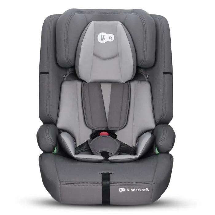 Siège auto I-size 76-150 cm - KINDERKRAFT SAFETY FIX2 - de 15 mois à 12 ans - Isofix fixation - L'Appui-tête réglage - Gris-1