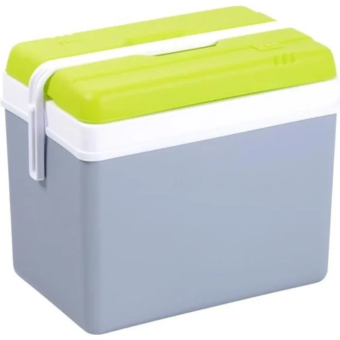EDA PLASTIQUE Glacière Promotion - Conservation au frais 10H - Gris perle et vert anis - 35 L-0