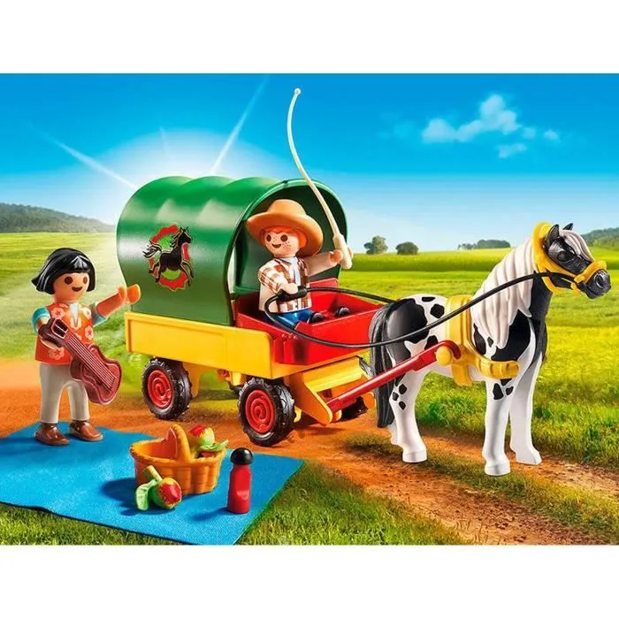 PLAYMOBIL - Country - Enfants avec Chariot et Poney - Mixte - A partir de 4 ans-2