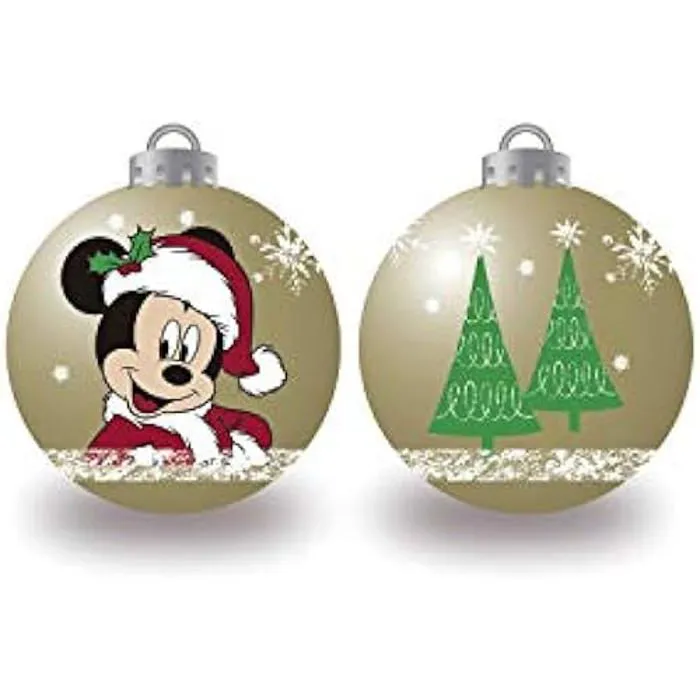 Boules de Sapin de Noël - ARDITEX - Mickey - Lot de 10 - Ø 6 cm - Décoration en Plastique-0