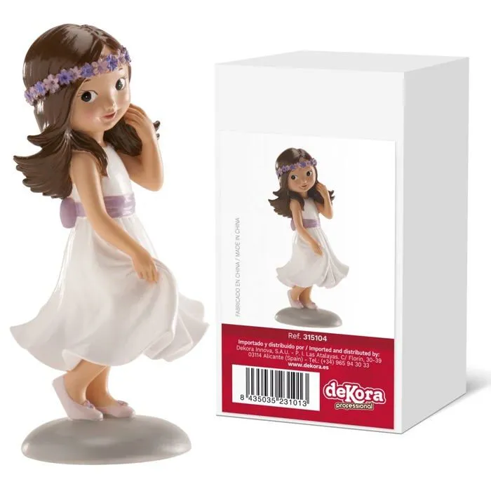 Figurine decor de gateau Dekora - 315104 - Decoration Communion Fille | Figurine pour Gateau Communion - Irene-2