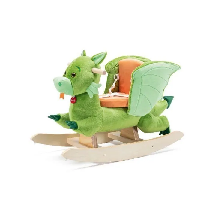Jouet à bascule - TRUDI - Dragon à chevaucher Peluche - Marron - Intérieur - Enfant-0