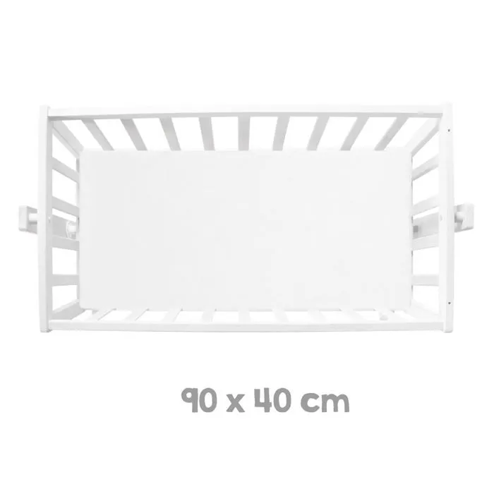ROBA Berceau Complet "Fox et Bunny" avec Fonction de Verrouillage - 40 x 90 cm - Blanc-5