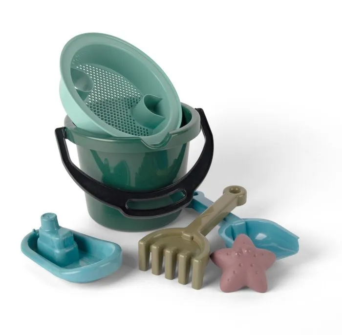 Ensemble de seaux pour plage en bioplastique - Dantoy - Multicolor - 6 pièces-1