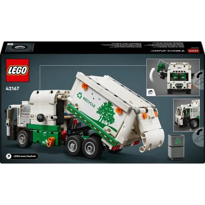 LEGO® 42167 Technic Mack LR Electric Camion Poubelle, Jouet de Camion Électrique, Véhicule de Recyclage-5