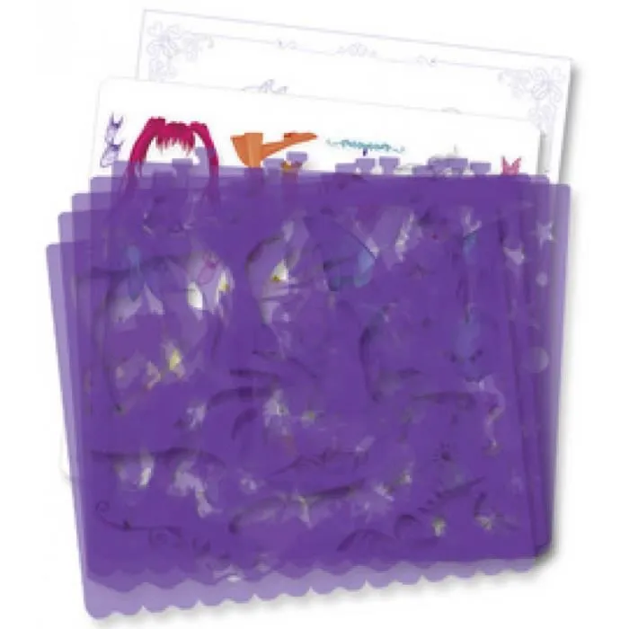 folia Livre pochoir "Fashion Girl", grand 0,000000 Noir-1