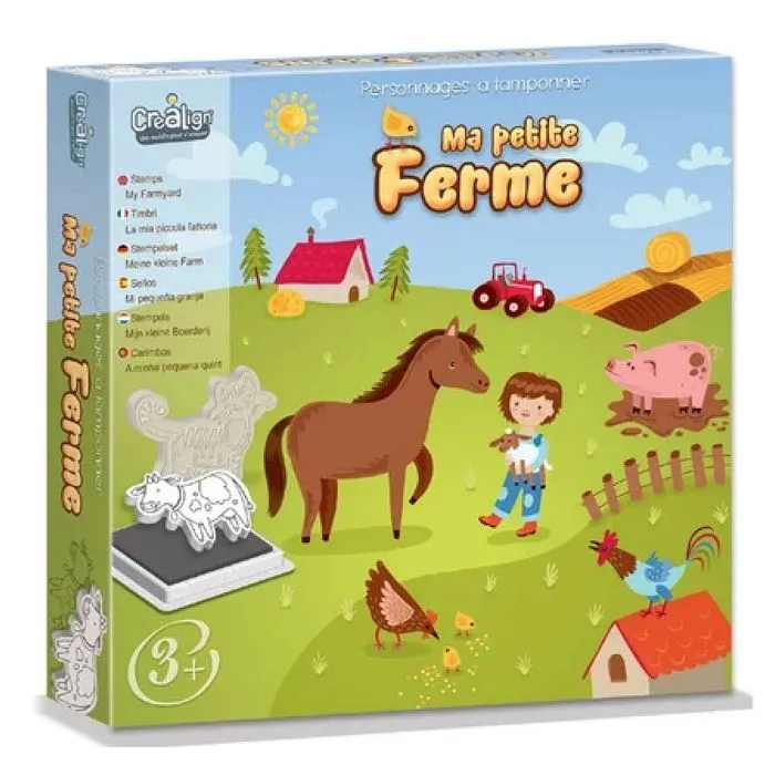 Tampons - Crea lign - Ma petite ferme - Pour enfants de 3 à 8 ans - Activité créative - Mixte-0