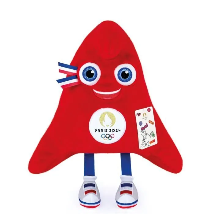 Mascotte Jeux Olympiques Paris 2024 - DOUDOU ET COMPAGNIE - multicolore - 35 cm - Peluche à câliner-3