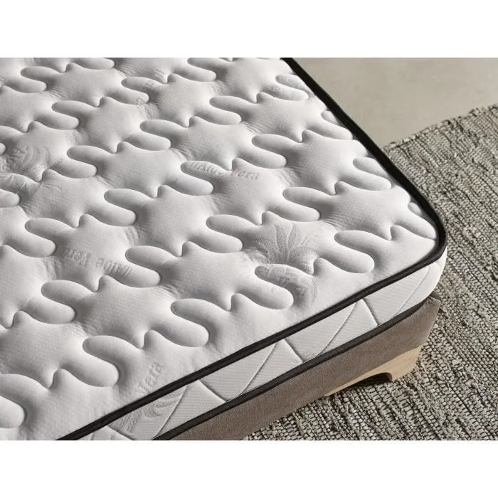 Matelas 120x180 cm Mémoire de forme Luxury Aloe Vera epaisseur 16 cm +/- 2 avec fonction antimicrobienne de traitement ALOE VERA. EC-3