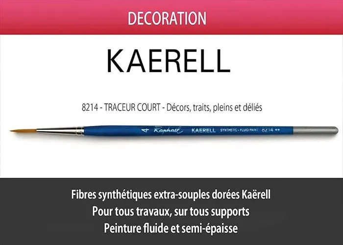 Jeu de peinture Raphael espace beaux arts - 81385030 - Pinceau Raphael Serie 8224 Traceurs Bleu , 0, 6/0, 10/0-1