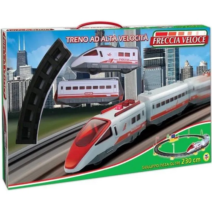 TEOREMA 61660 - COMMUTATEUR KVM - Théorème Train électrique flèche Rapide avec Piste 230 cm Blanc/Rouge-0