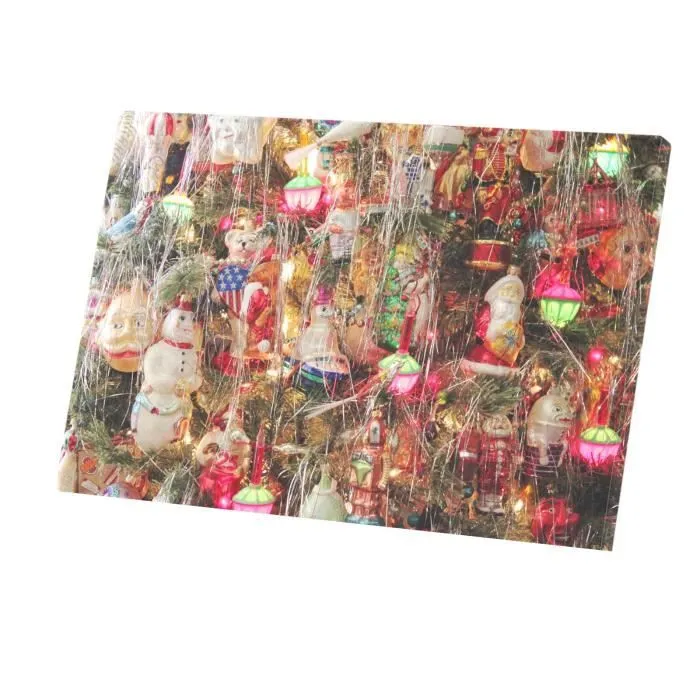 Tableau Décoratif Decorations De Noel Sapin De Noel Kistch Moche Design (45 cm x 30 cm)-0