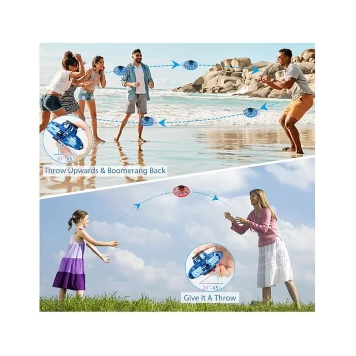 Spin Drone, Spin Mini UFO Fly, Flying Spinner Ledzfly Flay UFO Nova, Disque Volant Cgtolos Miniufo Drone, Hand Spinner Volant, Jouet-2
