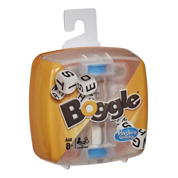 Boggle, Jeu de société de voyage, Jeu de réflexion rapide pour petits et grands, Hasbro Gaming, Dès 8 ans-1