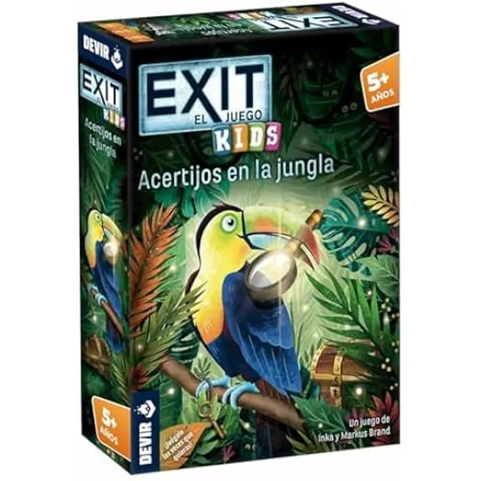 Jeu de société - DEVIR - Exit énigmes dans la Jungle - 2 joueurs ou plus - 60 min - À partir de 10 ans-0