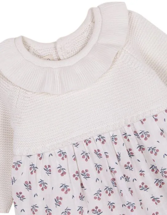 Coffret textile Gocco - W31VNPCA701WC - Jupe imprimee Robe, Blanc casse, 0-3 Mois Mixte bebe-2