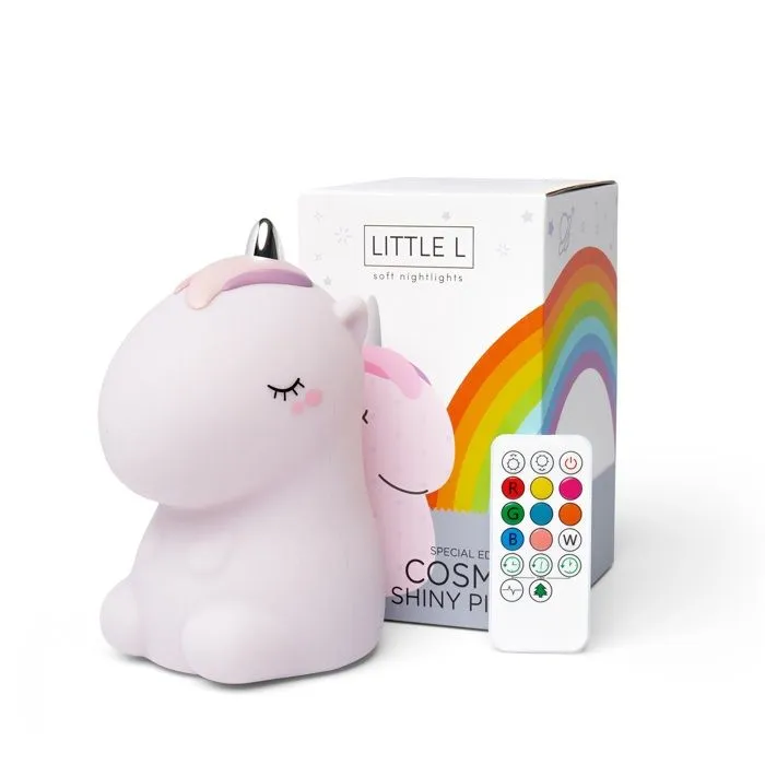 Little L - Veilleuse Licorne rose pailletée avec télécommande - COOL KIDS PROJECT-1