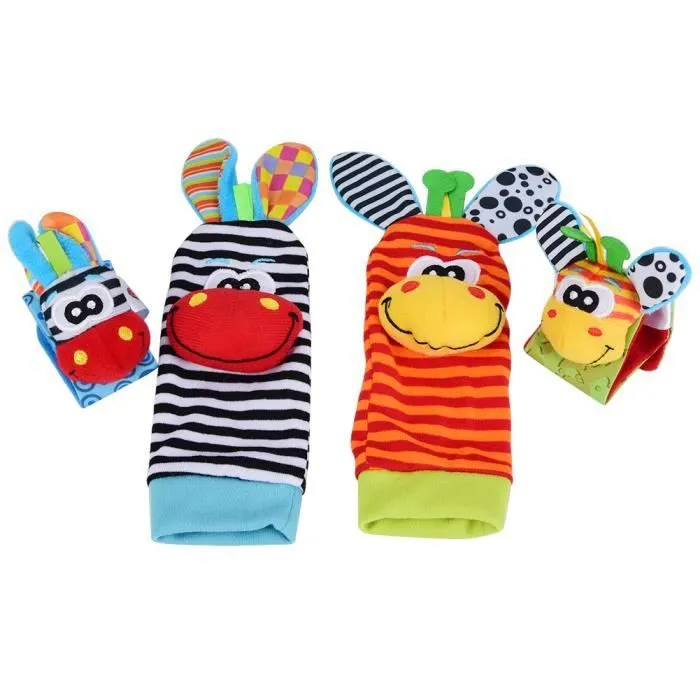 Hochets pour bébés animaux son hochet jouets - Girafe et Âne A - YEA-2