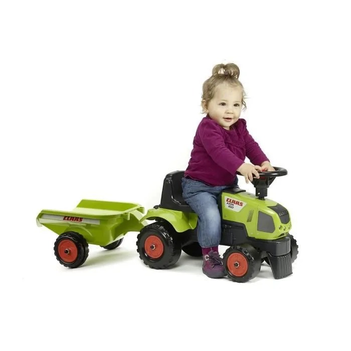 Porteur Tracteur Axos 310 avec remorque Claas - Vert - FALK-1