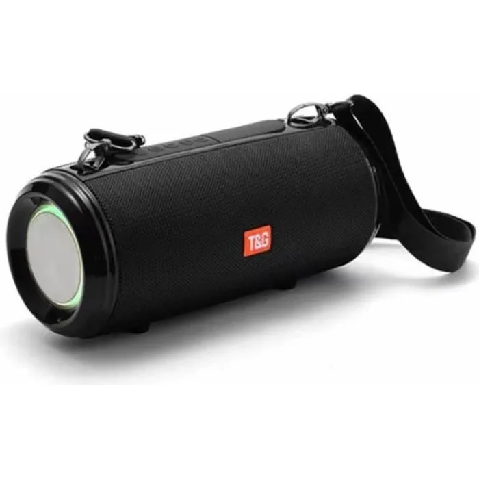 Enceinte Bluetooth RGB T&G TG537 Haute Puissance Portable Étanche Subwoofer d'Ordinateur avec Support FM TF Card-0