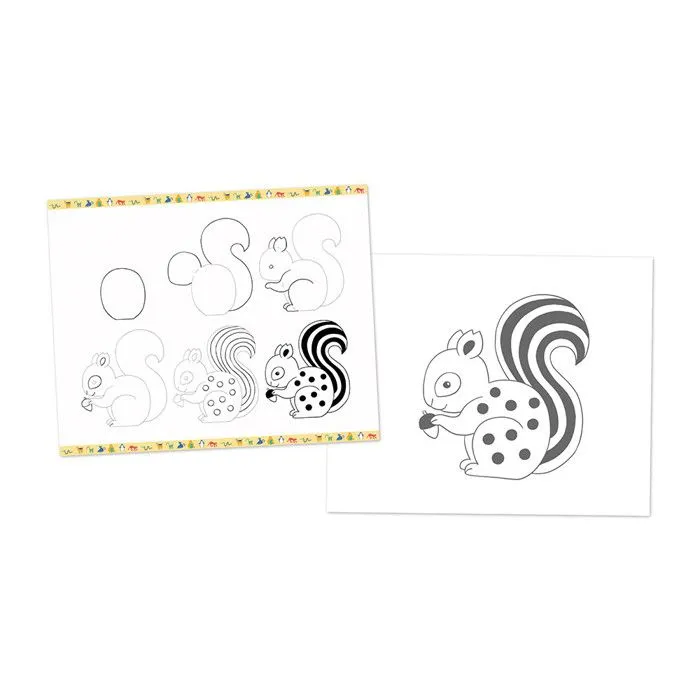 Step by Step Drawing - Apprendre à dessiner - 20 Modèles Animaux - Kit Dessin Enfant - Apprentissage Dessin – Dès 6 ans-1