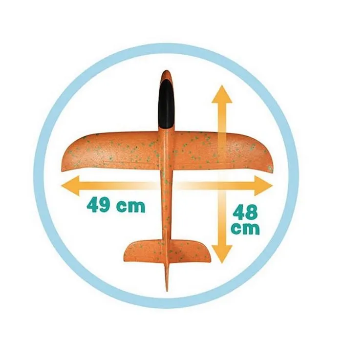 Planeur en mousse - Buki France - 48 cm - Vols stabilisés - Autocollants inclus - Notice illustrée-2