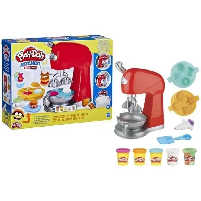 Play-Doh Robot pâtissier, jouet de pâte à modeler avec accessoires de cuisine factices, Kitchen Creations, Dès 3 ans-4