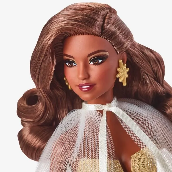 Bebeboutik BARBIE JOYEUX NOEL BRUNE BARBIE HJX05 POUPEE MANNEQUIN BARBIE