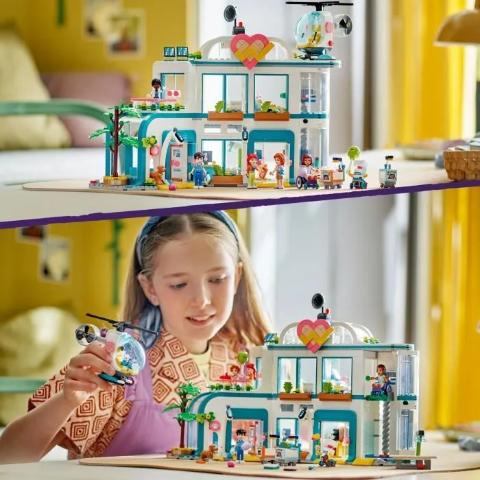LEGO® 42621 Friends L’Hôpital de Heartlake City, Jouet avec Hélicoptère et Figurines incluant Autumn et un Chien-4